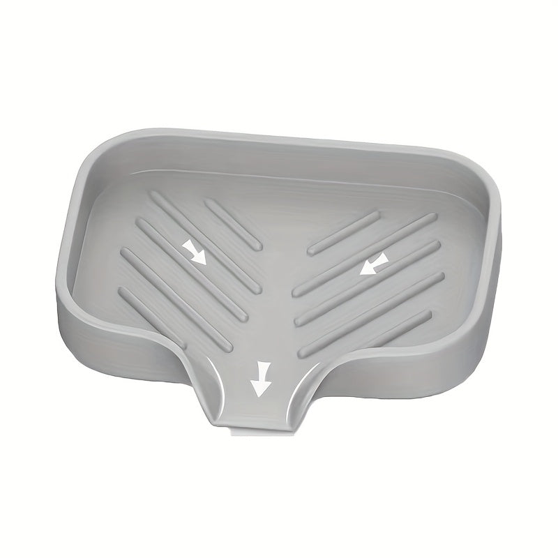 1pc Silicone Soap Drain Mat, Non-Slip Plastic Soap Tray, Multi-Functional Soap Holder for Bathroom Accessories, Heat-Resistant Anti-Slip Drying Pad for Home Kitchen Use, Bathroom Soap Dish