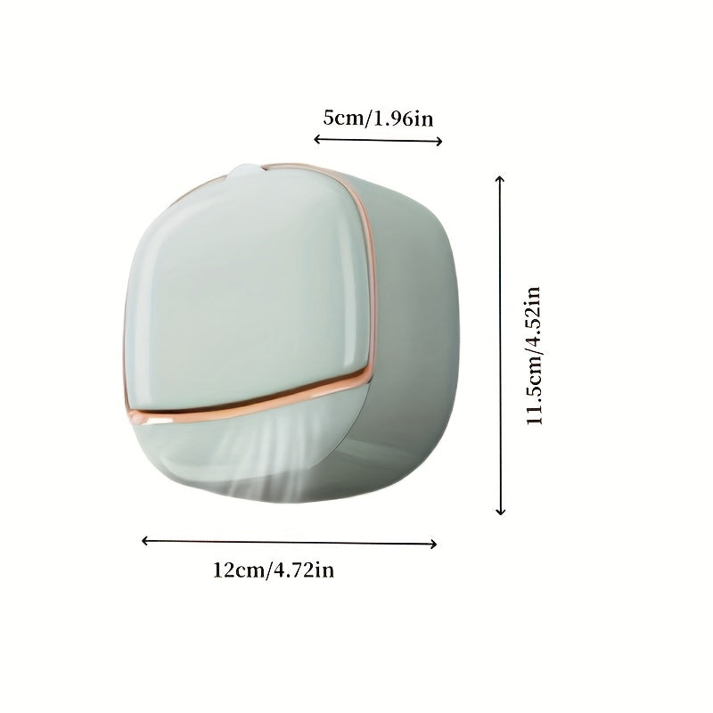 Wall-Mounted No-Drill Soap Dish Shelf, Household Bathroom Drainable High-End Cream Style Storage Box, Soap Holder, Storage Organizer, Storage Box