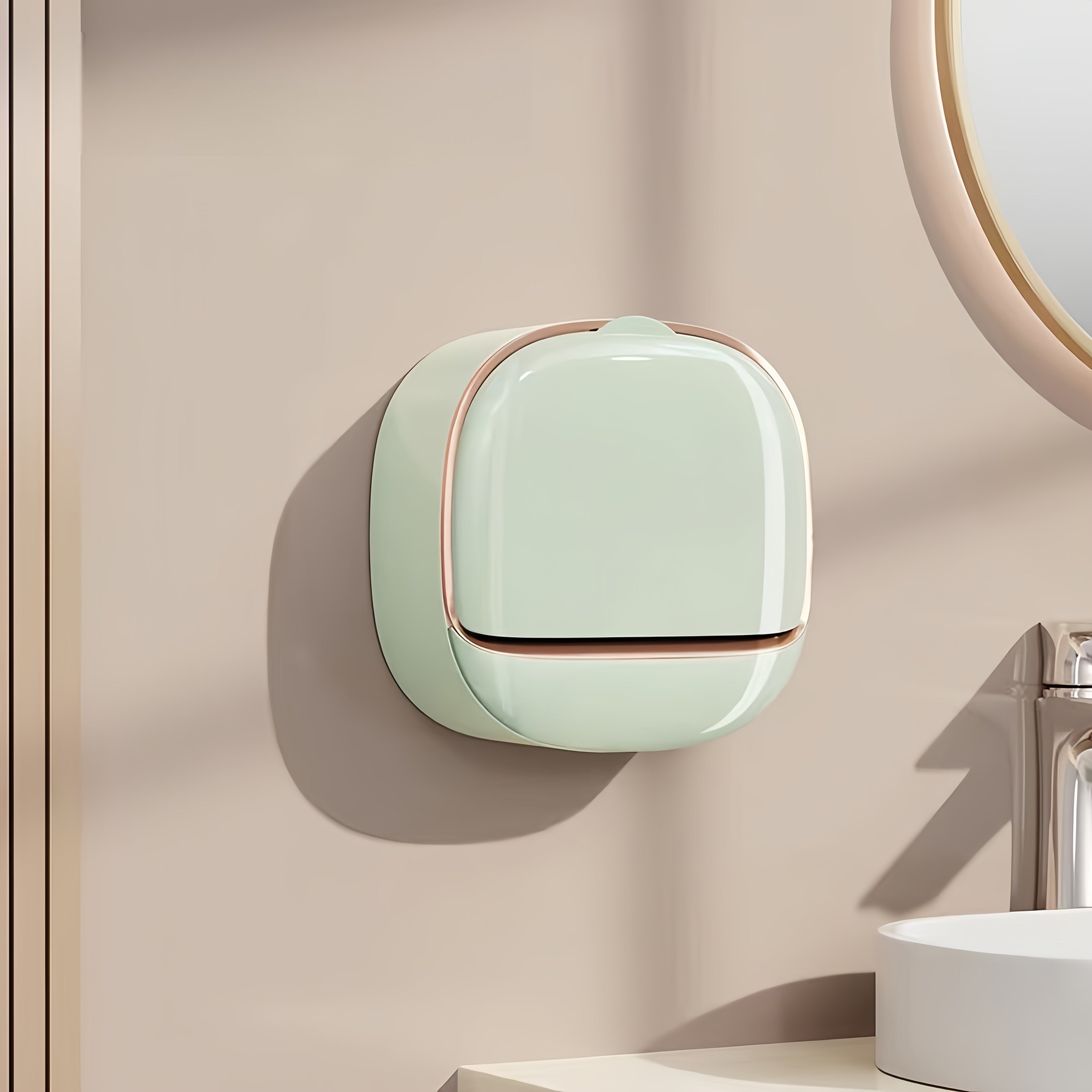 Wall-Mounted No-Drill Soap Dish Shelf, Household Bathroom Drainable High-End Cream Style Storage Box, Soap Holder, Storage Organizer, Storage Box